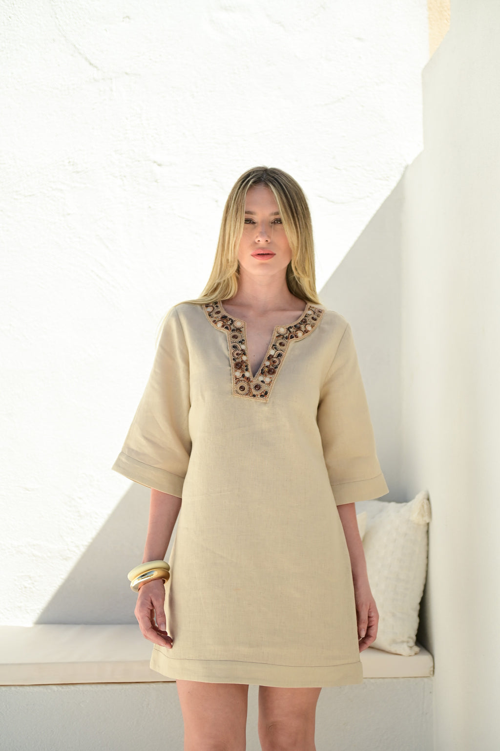 VESTIDO SANTORINI AREIA