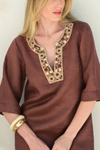 VESTIDO SANTORINI CHOCOLATE
