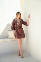 VESTIDO SANTORINI CHOCOLATE