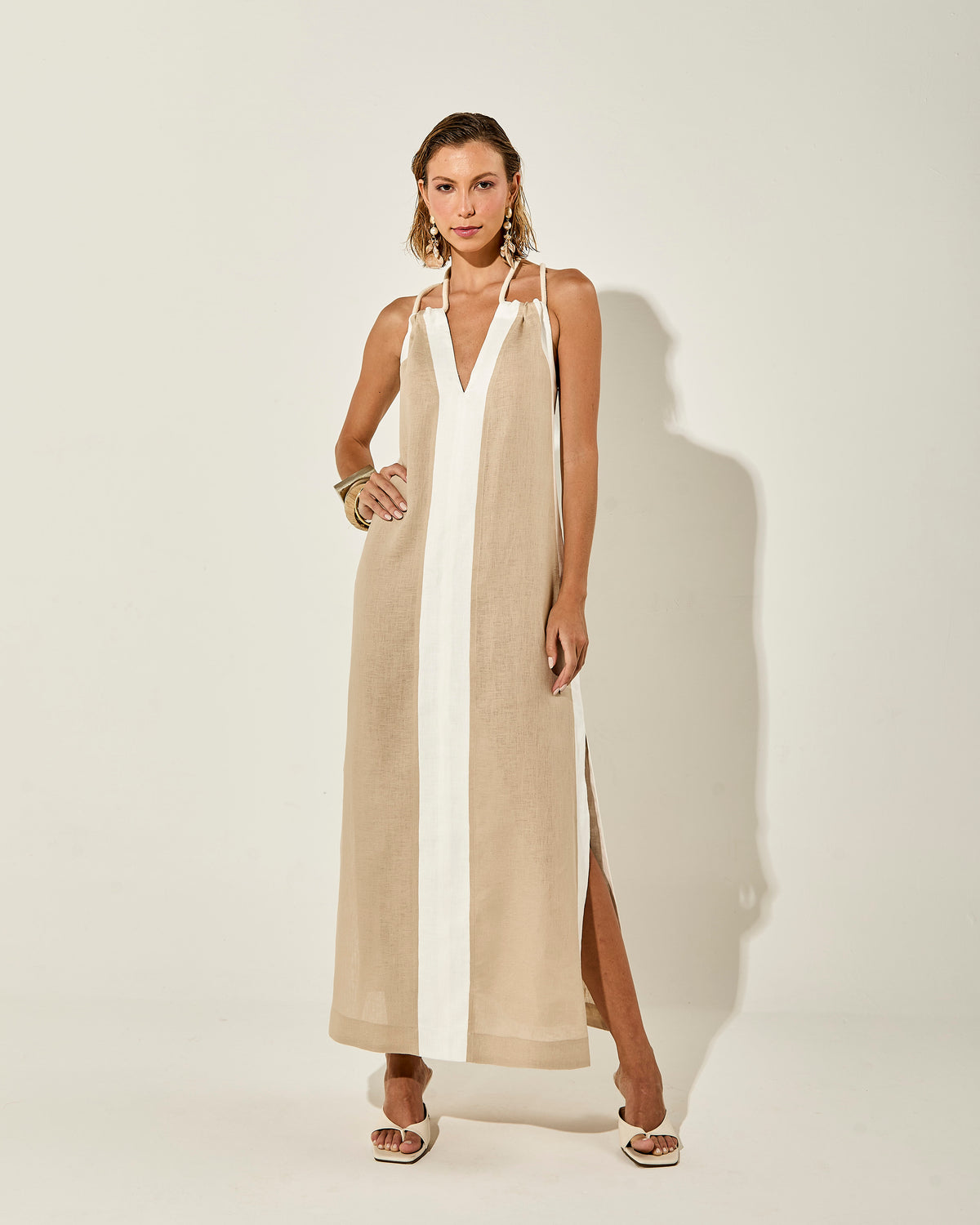 VESTIDO MYKONOS BICOLOR