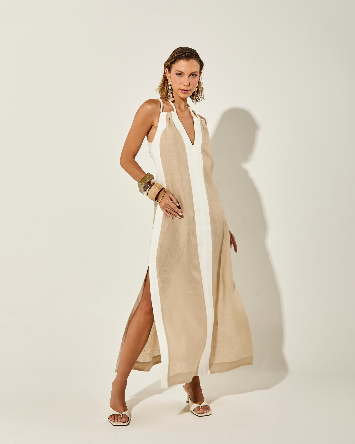 VESTIDO MYKONOS BICOLOR