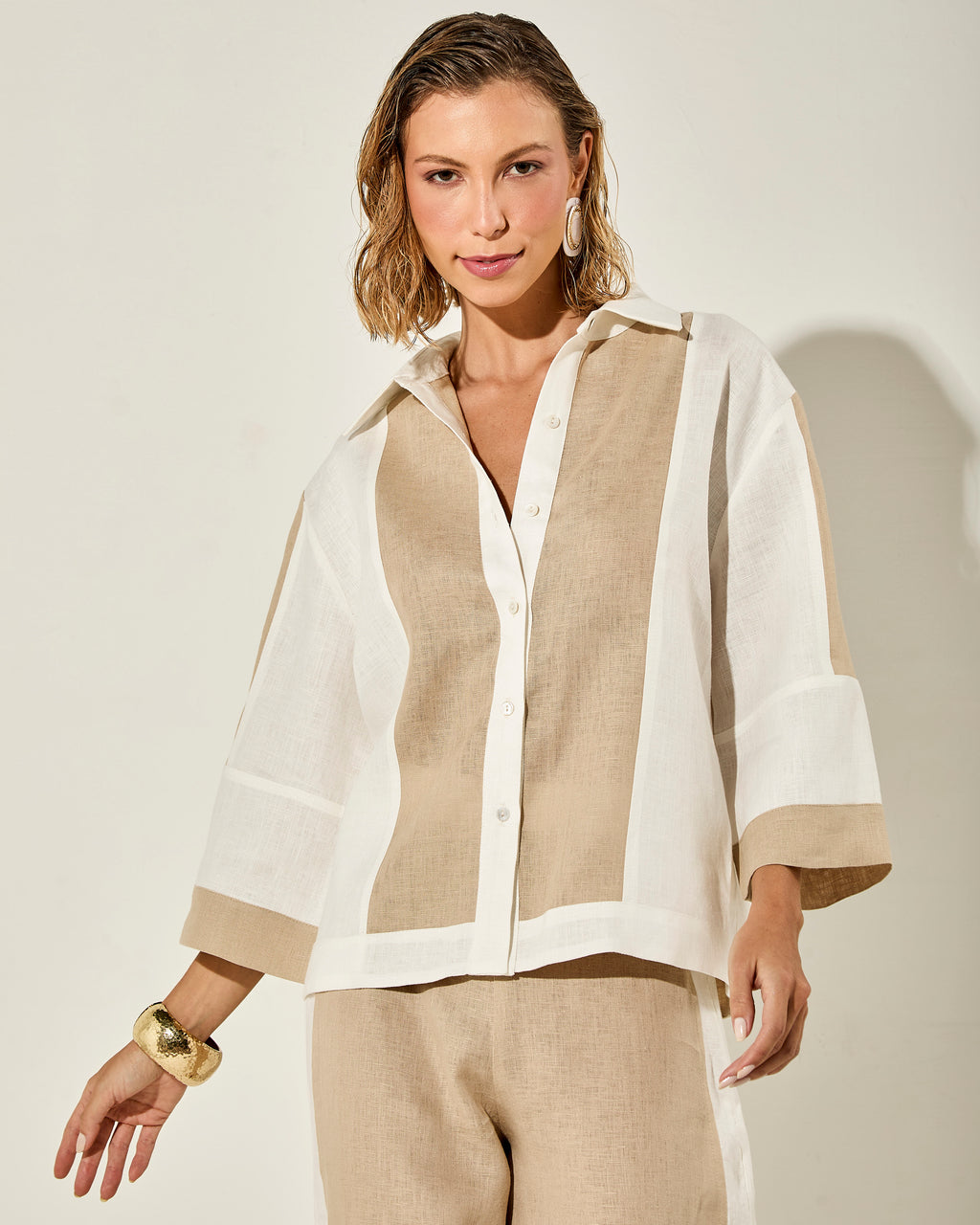 CAMISA MYKONOS BICOLOR