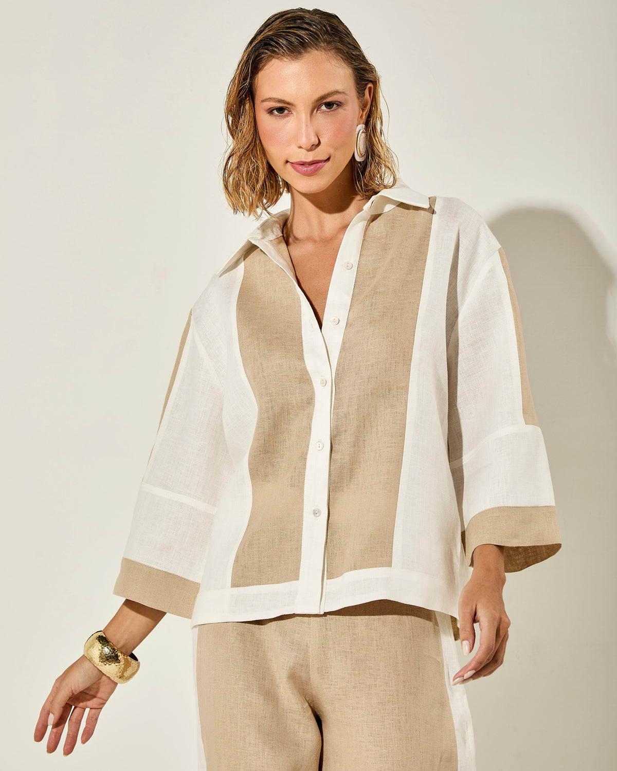 CAMISA MYKONOS BICOLOR