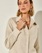 CAMISA AMALFI LINHO NATURAL