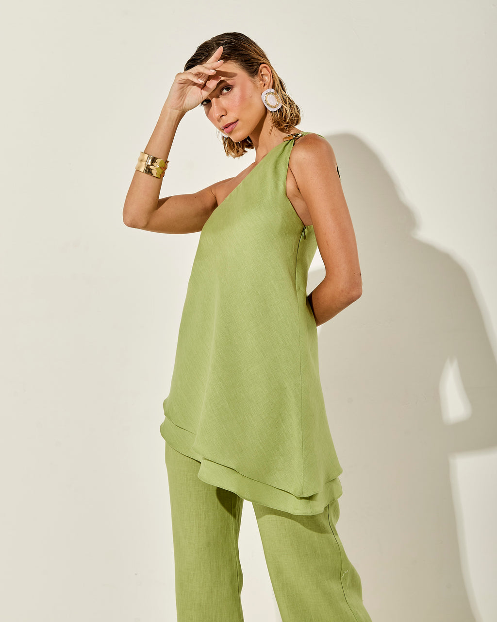 BLUSA UM OMBRO SÓ PALERMO VERDE