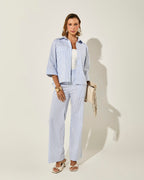 CAMISA MARBELLA LISTRA AZUL