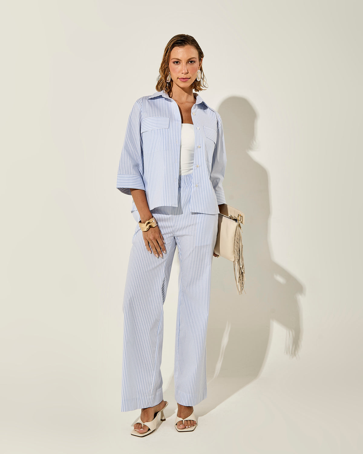 CAMISA MARBELLA LISTRA AZUL