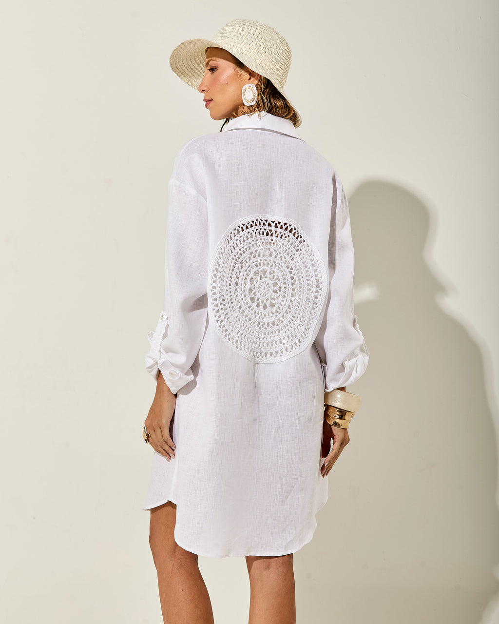 CHEMISE CAPRI MANDALA BRANCA