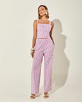 CALÇA MARBELLA LISTRA ROSA