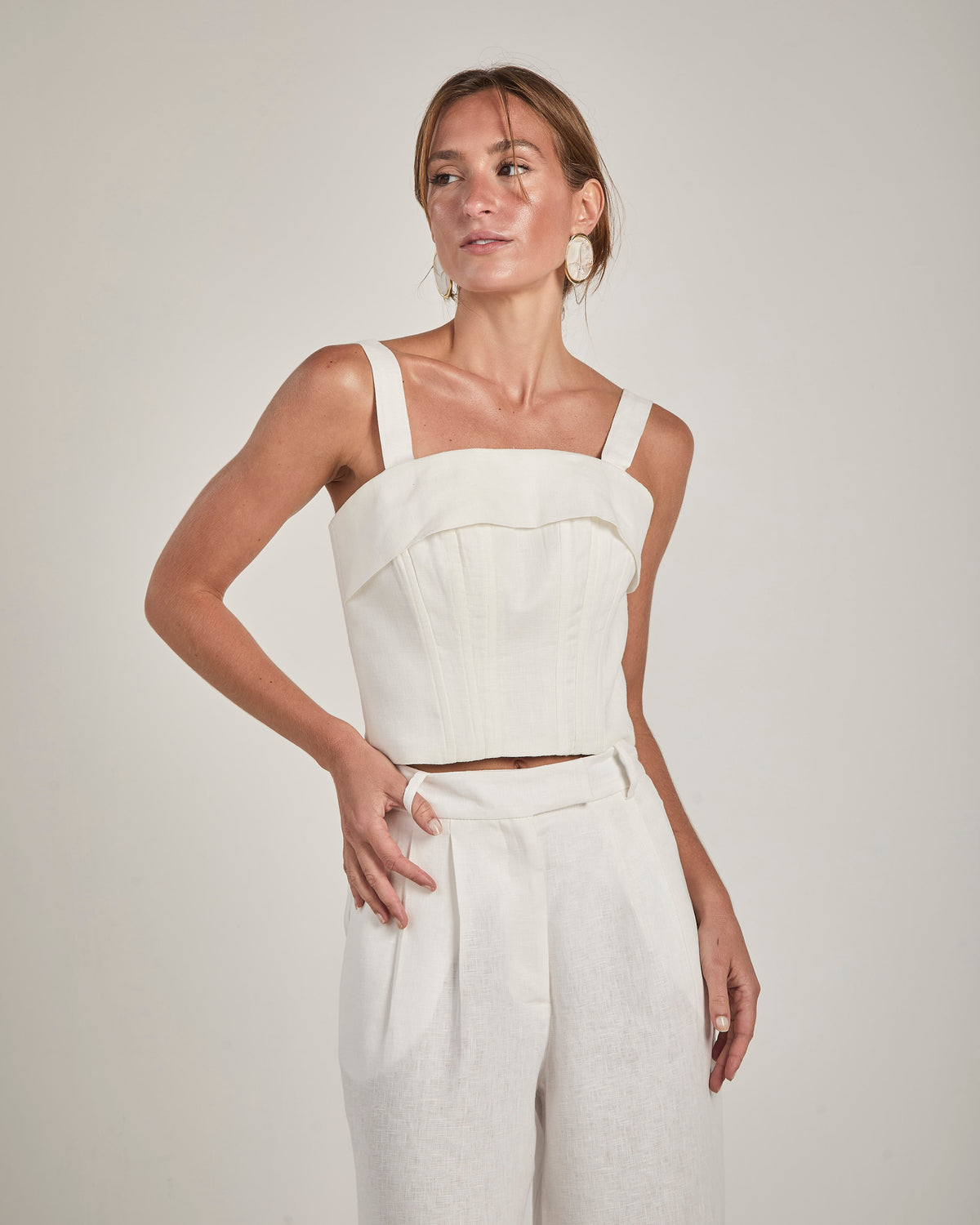 CALÇA SORRENTO LINHO BRANCO