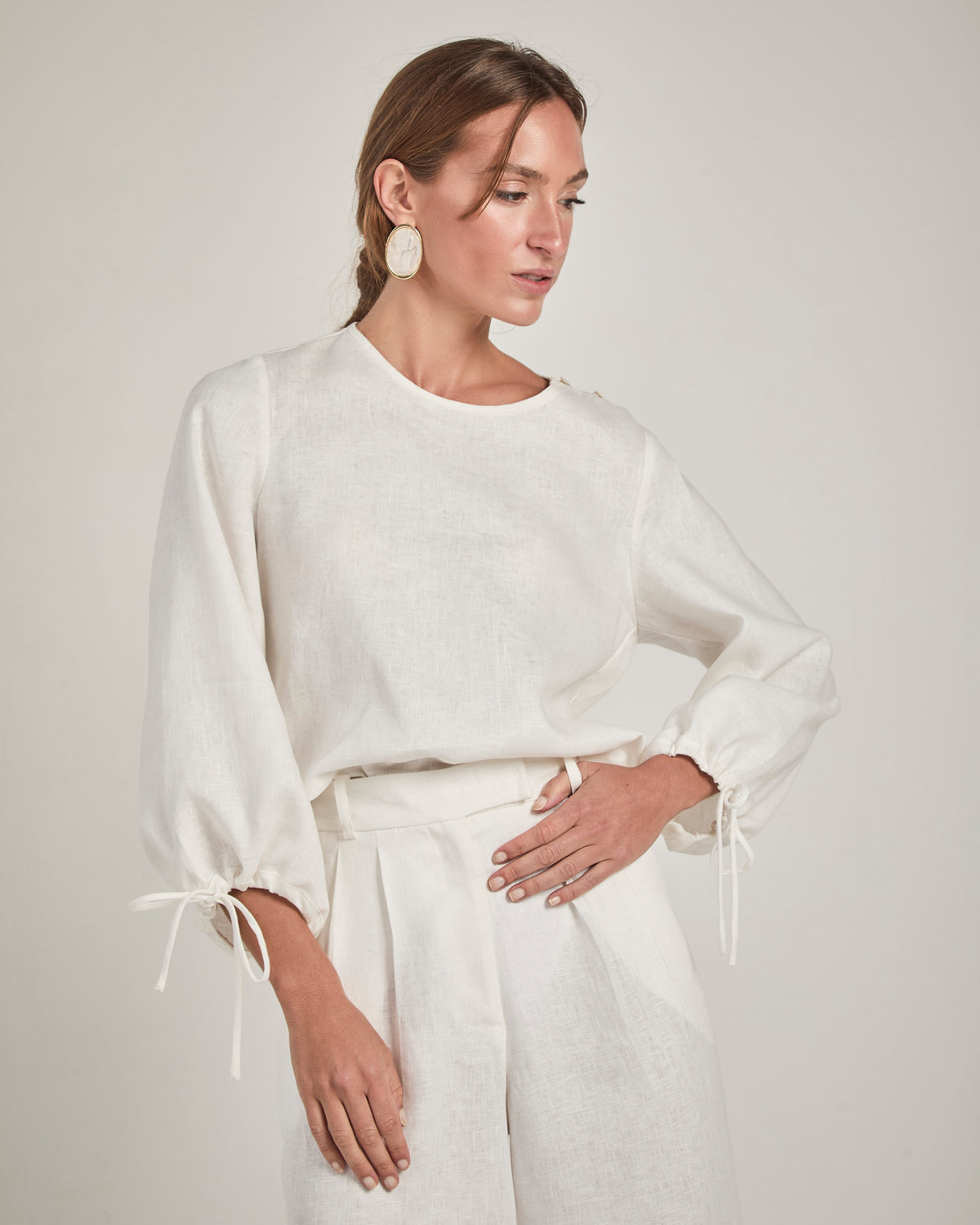 CALÇA SORRENTO LINHO BRANCO